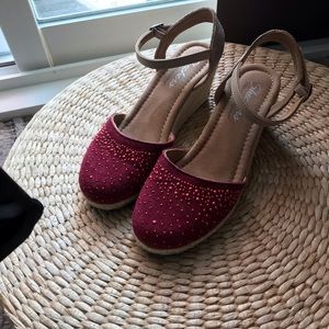 Ladies Sketchers Wedge Espadrille Sandals- size 7